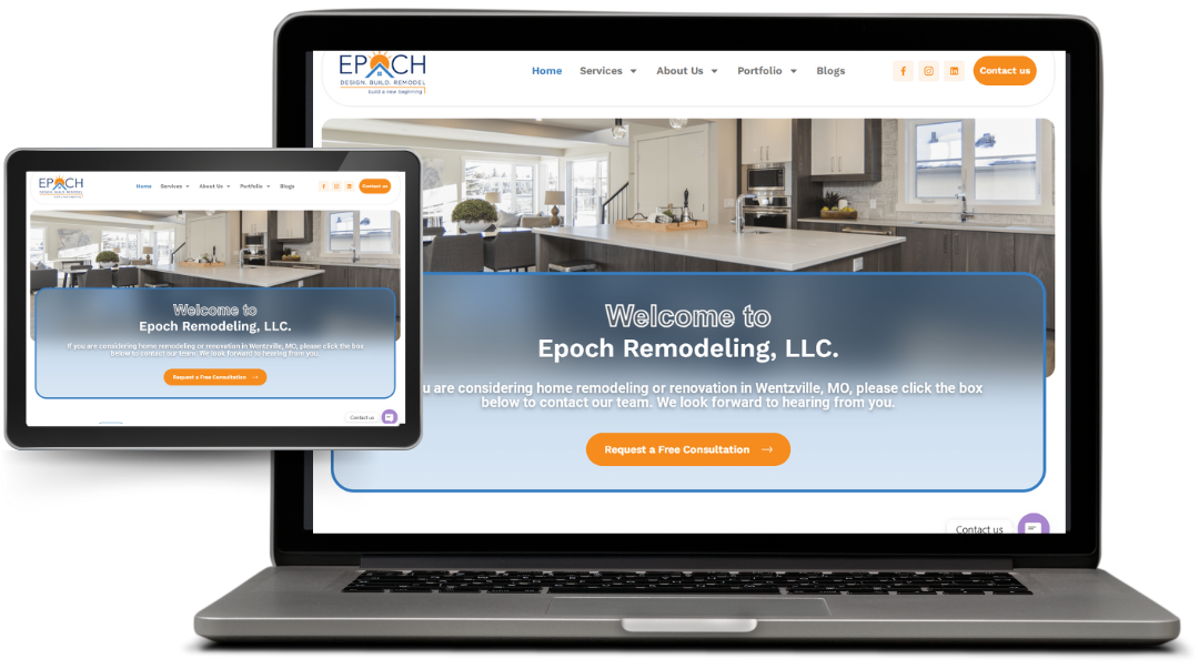 Epoch Remodeling Website Screenshot