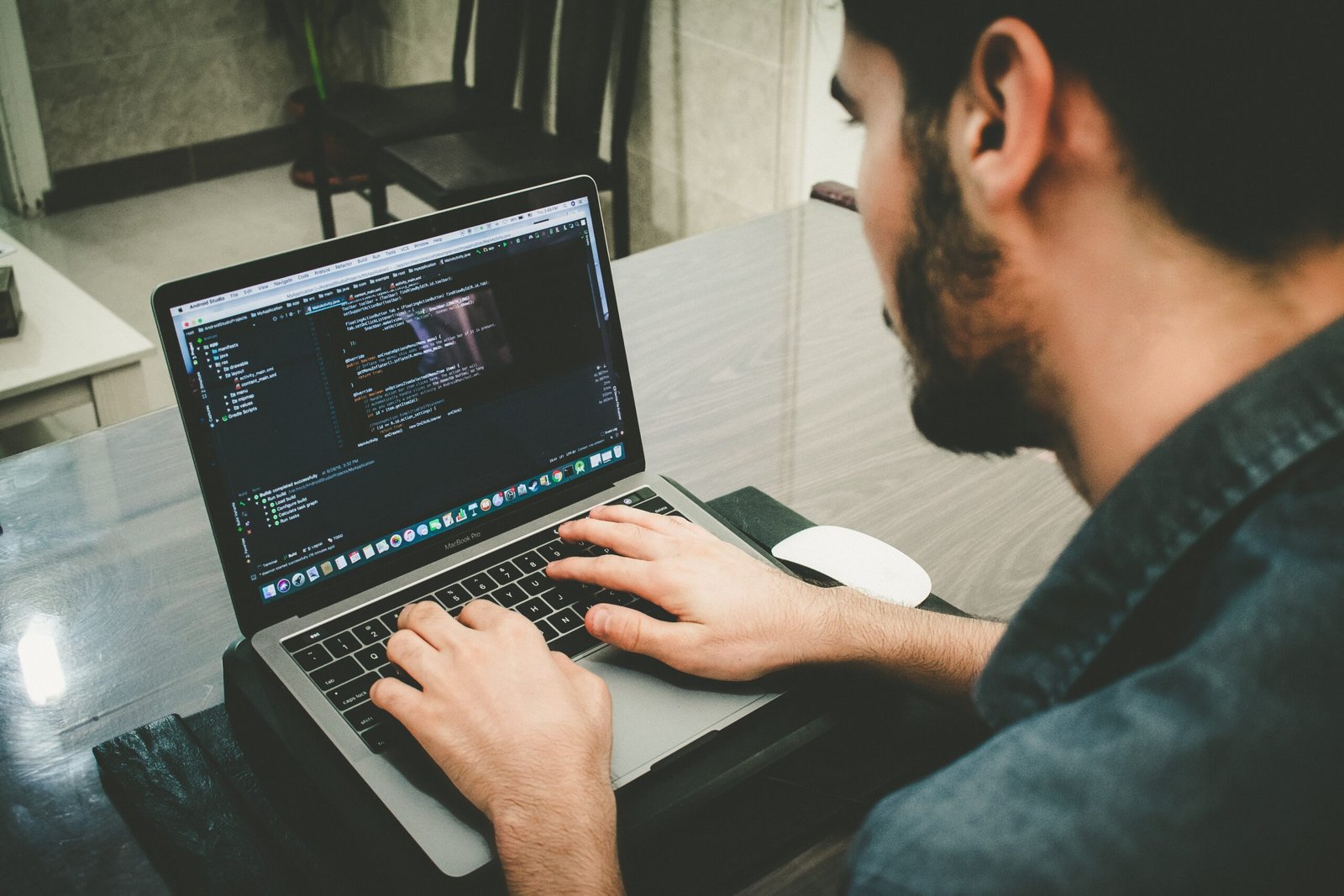 Developer coding