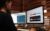 modern workspace shot with a designer working on a Wentzville business website