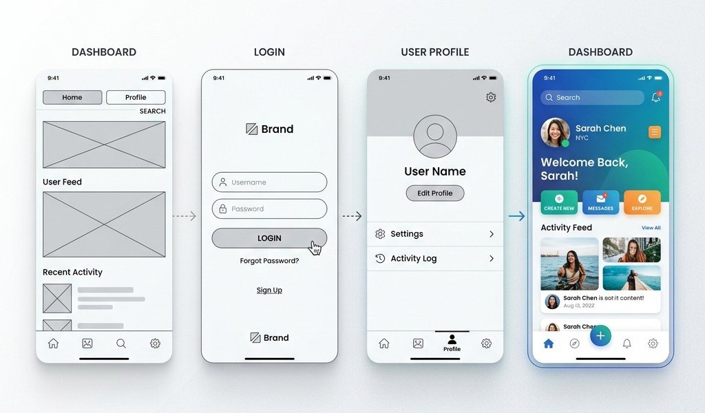 App UI/UX design preview